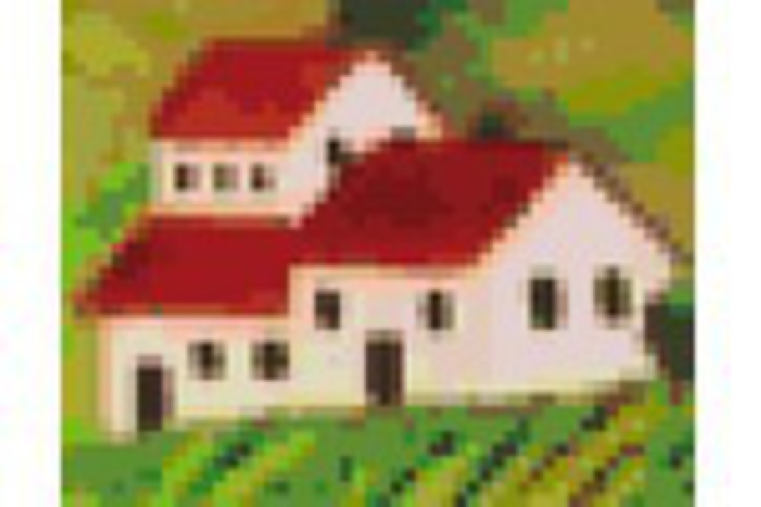 Tuscan House One [1] Baseplate PixelHobby Mini-mosaic Art Kit image 0